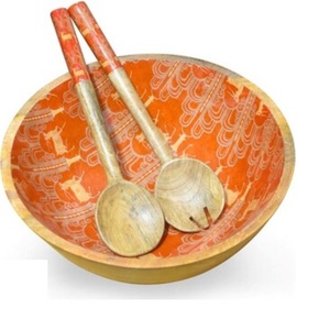 Tazón de Servir de Madera de Nogal Multifuncional de Tendencia, Tazón de Madera de Mango Hecho a Mano para Cocina y Hogar - Product Image 3