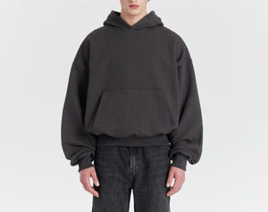 Sweat à capuche surdimensionné en coton de haute qualité épais pull en éponge française sweat à capuche personnalisé épaule tombante sweat à capuche surdimensionné pour hommes - Product Image 3