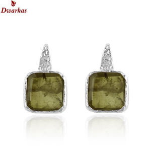 Promotion fait à la main 925 argent doublet Kenya quartz pierre balancent texture boucles d'oreilles pour les femmes occasions de cadeaux de fête - Product Image 2