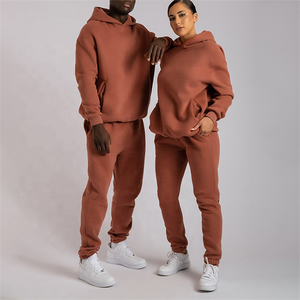 Conjunto de pantalones de chándal y Sudadera con capucha de dos piezas de algodón 100% de alta calidad para hombre, Sudadera con capucha de algodón pesado personalizada de 400Gsm, chándales para hombre - Product Image 4