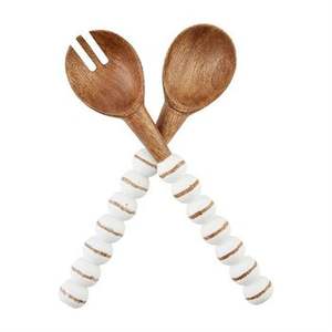 Ensemble de couverts en bois classiques faits à la main avec design élégant Ensemble de 3 ustensiles de couverts parfaits pour les mariages et le dîner - Product Image 5