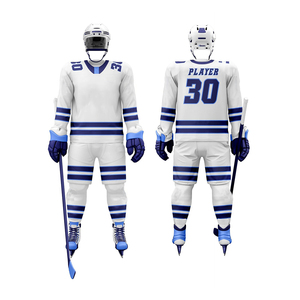 Venta caliente por encargo 100% poliéster uniforme de hockey sobre hielo mejor precio conjuntos con servicio OEM - Product Image 3