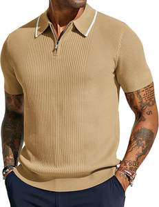 เสื้อโปโลผู้ชายพิมพ์ลายปักโลโก้ตามสั่ง ไซส์ใหญ่ สไตล์ลำลอง แขนสั้น สำหรับกอล์ฟ แห้งเร็ว ระบายอากาศได้ดี ผลิตจากผ้าฝ้าย/ใยไผ่ - Product Image 6