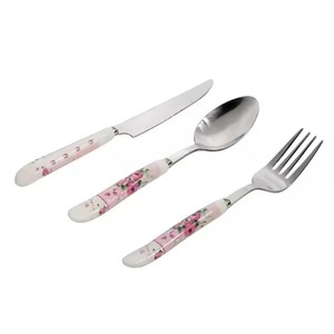 <b>Grey</b> Combo Cutlery <b>Set</b> Modern Painted Finishing with Multiple Size and Shaped Designs Flatware <b>Sets</b> - Product Image 6