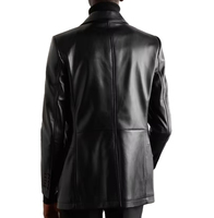 Veste en cuir sur mesure, prix de gros, meilleure qualité, chaude, écologique, coupe-vent, respirante, veste unie teinte pour homme