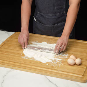 เขียงไม้ไผ่ขนาดใหญ่พิเศษ30x20นิ้วอุปกรณ์ทำอาหารที่จำเป็น - Product Image 4