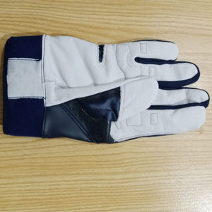Gants de frappe de baseball professionnels en cuir avec fermeture à sangle Gants de sécurité pour les doigts complets - Product Image 3