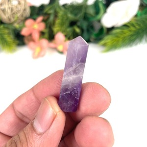 Tour de crayons en améthyste polie artisanale de qualité supérieure en gros avec des propriétés métaphysiques pour les objets de collection d'art MUNTAHA AGATE - Product Image 3