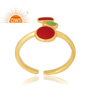 แหวนเคลือบทอง18K เงินสเตอร์ลิงออกแบบได้ตามต้องการสำหรับเป็นของขวัญสำหรับผู้หญิง - Product Image 1