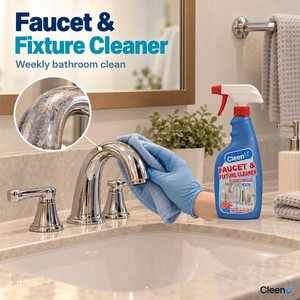 Spray detergente per rubinetti 500ml non abrasivo per cromature, rubinetti da bagno, accessori da cucina, soffioni doccia, portasciugamani - Ingrosso - Product Image 2