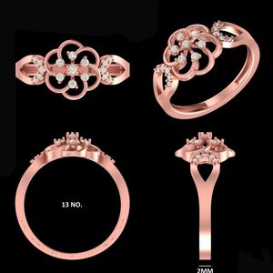 แหวนเพชรทรงแฟนซี ดีไซน์มินิมอล ตัวเรือนทองคำขาว 14K/18K สำหรับผู้หญิง-ของขวัญวันแต่งงาน วันหมั้น วันครบรอบ - Product Image 2