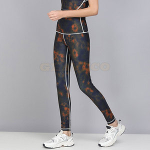Legging femme de haute qualité avec taille élastique impression par sublimation vêtements de yoga motif solide taille adulte Legging - Product Image 3