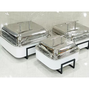 Chauffe-plats de qualité de luxe pour présentoir de buffet Chauffe-plats Fait à la main de forme ronde en métal par Indian Metal World - Product Image 3