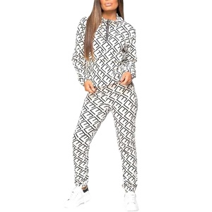 Premium Quality Custom Made Custom Design All Over Sublimation Polyester Women 2 Piece <b>Set</b> Half Zipper Women's Tracksuit 2027 - Product Image 2