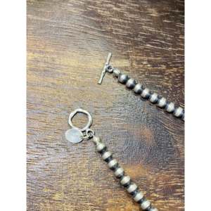 Navajo Strung <b>Sterling</b> <b>Silver</b> 4mm Pearl <b>Beaded</b> <b>Bracelet</b> Trendy Religious Gift - Product Image 5
