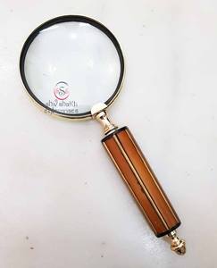 Brass Ring <b>Magnifying</b> <b>Glass</b> With Handmade Wooden Handle for Personal and Corporate Use Decorative Gift <b>Magnifier</b> - Product Image 4