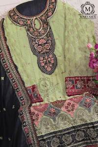 Pakistani Fashion <b>Faux</b> <b>Fur</b> Fabric Modern Party UNIQUE Pattern Stitch Meticulously Crafted Salwar Kameez Same Dupatta Sale - Product Image 4