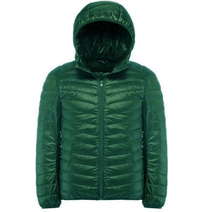 Blouson matelassé à capuche en toile avec logo personnalisé pour homme, doublure en soie, design court et bouffant - Product Image 6