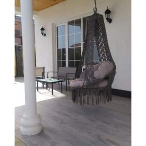 Hermosa Silla Colgante de Macramé Redonda, Muebles de Interior y Exterior para Sala de Estar - Product Image 2