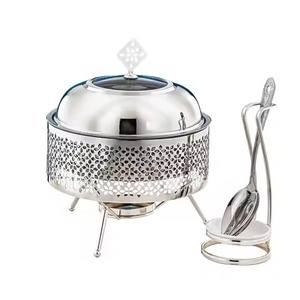 Cacerola de metal Utensilios de cocina Perfecto para recepciones de bodas y despedidas de soltera Presentación de mesa de hotel y restaurante - Product Image 4