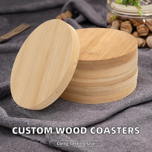 Wholesale Factory OEM Acacia <b>Cork</b> Bamboo <b>coaster</b> Walnut Wooden <b>coaster</b> Beech <b>coaster</b> for Coffee Cup - Product Image 3