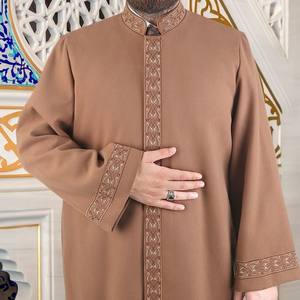 Thobe de Lino Antiarrugas, Elegancia Atemporal, Artesanía Premium, Acabado Lujoso, Ropa Islámica Tradicional, Cómodo - Product Image 2