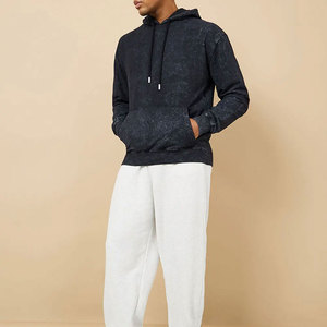 Sweat à capuche lavé à l'acide à bas prix de gros coton éponge vintage mélangé coton lavé à l'acide pull à capuche - Product Image 3