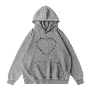 Sudaderas Unisex Y2K de Invierno con Estampado Digital, Lavado Ácido, Estilo Vintage, Corte Regular, Ropa Casual de Calle - Product Image 6