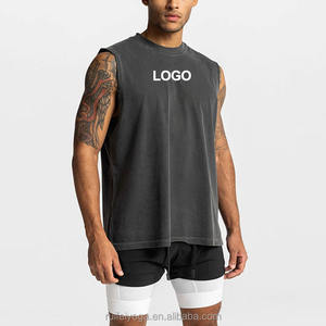Vente chaude, débardeur de sport personnalisé avec logo pour hommes, entraînement musculaire, musculation, fitness, coton confortable, débardeur pour hommes - Product Image 4