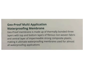 High Performance Geo Proof Multi Purpose Waterproofing Membrane 1 Mm Thickness Engineered For Comprehensive Use In Roofing - Product Image 5