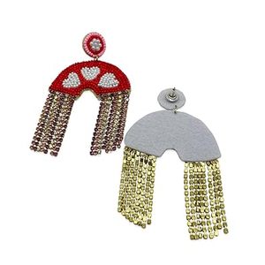 ต่างหูลูกปัดทำด้วยมือสุดอินเทรนด์สำหรับผู้หญิงเครื่องประดับแฟชั่นแบบห้อยๆน้ำหนักเบาของขวัญ - Product Image 3