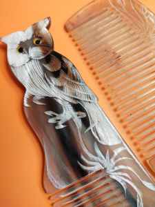 Peigne à cheveux en corne de buffle de qualité supérieure écologique Peigne à poche à dents larges fait à la main Artisanat naturel rustique Religieux moderne - Product Image 3