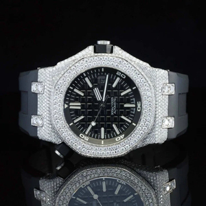 VVS Moissanite นาฬิกาข้อมือสไตล์ฮิปฮอปประดับเพชรขายดีนาฬิกาเพชรสำหรับผู้ชายปรับแต่งได้ - Product Image 6