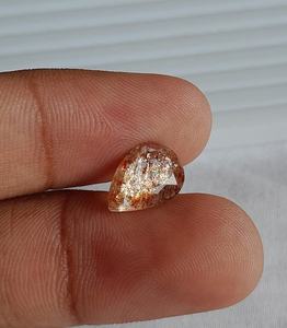 Cabochons de pierre de soleil dorée naturelle de haute qualité en forme de poire, pierres précieuses brutes authentiques en gros pour la fabrication de bijoux - Product Image 4