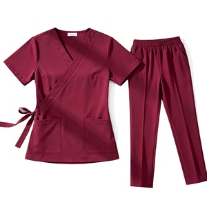 Meilleures ventes Uniformes d'infirmières pour hôpital, ensembles deux pièces, pantalon extensible en spandex, tenues de travail, pantalons de jogging pour infirmières, ensembles d'uniformes pour femmes - Product Image 1