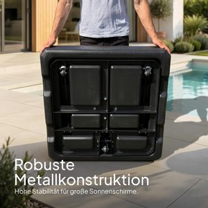 160 kg Fillable <strong>Parasol</strong> <strong>Base</strong> with Wheels Umbrella Stand <strong>Base</strong> Market Patio Outdoor <strong>Heavy</strong> <strong>Duty</strong> Umbrella Holder Mobile - Product Image 6