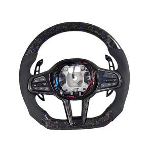 Volant de voiture ergonomique en fibre de carbone forgée, cuir Alcantara, BMW CS G M F 2 3 4 5 6 Series Supra G20 F20 E92 F32 E87 E91 - Product Image 3