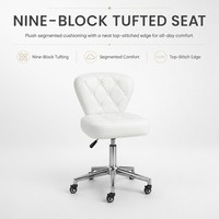 Tabouret de Barbier Sulin Modèle 640 Blanc Diamant Tufté Moderne, Hauteur Réglable Pneumatique, Base Cinq Étoiles Chromée, Roulettes pour Salon de Coiffure