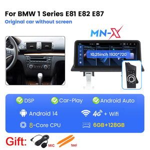 Écran intelligent pour voiture Navifly EU STOCK MN-<span class=keywords><strong>X</strong></span> pour <span class=keywords><strong>BMW</strong></span> Série 1 E81 E82 E87 CCC CIC, autoradio, caméra 360°, Android, DSP, CarPlay sans fil - Product Image 6