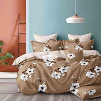 Vente chaude Style Moderne Super Doux Plumes Imprimé Floral Housse De Couette Ensemble King Size Couette Literie pour Un Usage Domestique