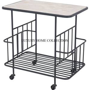 Porte-bagages en métal en bois d'inspiration vintage avec construction durable et finition antique pour un décor d'hôtel luxueux et classique - Product Image 5