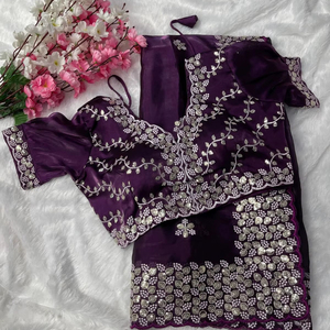 Dernière fête de mariage Saree en soie douce traditionnelle exclusive élégante mariée Festival porter Sari avec chemisier fantaisie ethnique vêtements pour femmes - Product Image 1