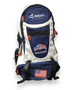 High Quality Custom Embroidered Logos USA Miami Style Waterproof Wrestling <b>Backpacks</b> PVC Zipper 36-56L Capacity Unisex Design - Product Image 1