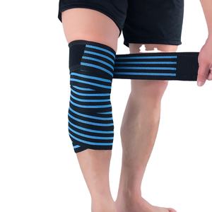 High-Performance <b>Knee</b> Sleeve <b>Brace</b> with Elastic Wrap, Nylon Material, and Anti-Slip Grip for Weightlifting and Athletic <b>Support</b>. - Product Image 5