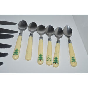 Ensemble de couverts en acier inoxydable poli miroir avec manche en os Couteau à fruits et fourchette Ensemble de couverts Fournitures d'hôtel Couverts Article - Product Image 6