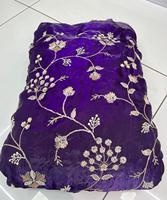 Tissu Jacquard Floral Brodé de Luxe Respirant Non Tissé HONEY LACE avec Paillettes pour Robe de Soirée Africaine et de Mariage, Taille Moyenne Garçons