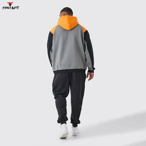 เสื้อฮู้ดแบบสวมหัวสำหรับผู้ชายผ้าฝ้าย100% ปักโลโก้แบบกำหนดเอง - Product Image 4