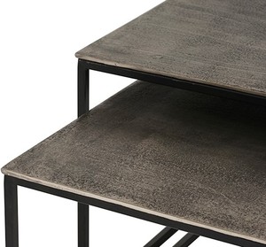 Lujo moderno nórdico Simple Metal moderno centro mesa de té mesa de centro cuadrada mesa de anidación para sala de estar muebles para el hogar - Product Image 2