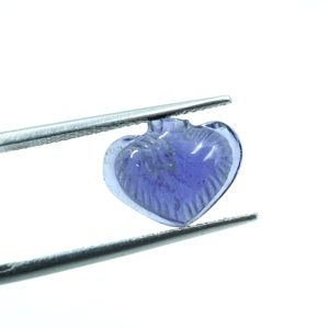 Forme de feuille d'iolite naturelle découpant la pierre précieuse en vrac - Product Image 4