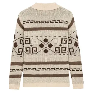 Sweat-shirt d'hiver unisexe lourd avec logo personnalisé Sweat à capuche en polaire épaisse surdimensionnée tricoté à la main par le pull pour hommes - Product Image 2